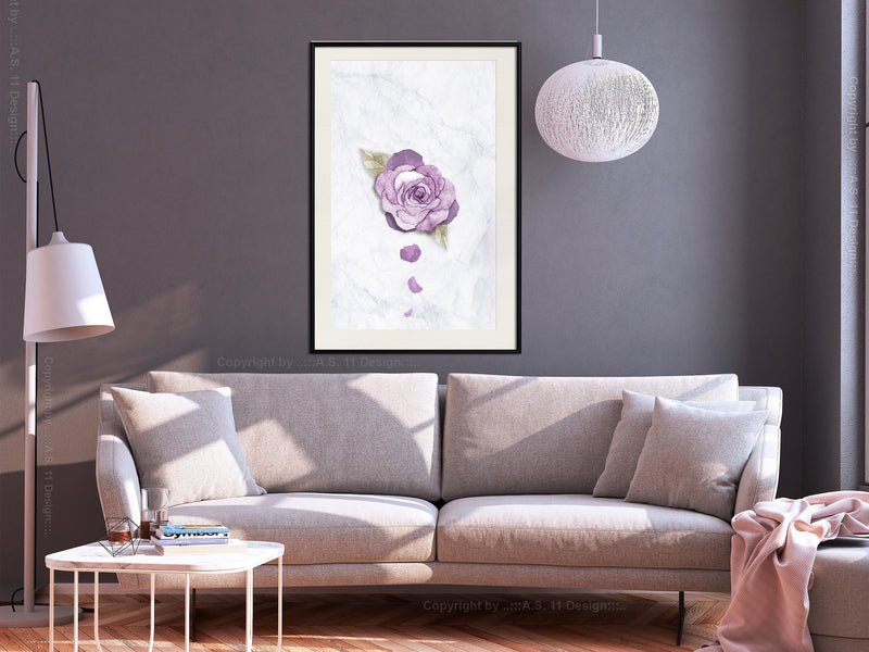 Poster - He Loves Me, He Loves Me Not...  - zwart passepartout