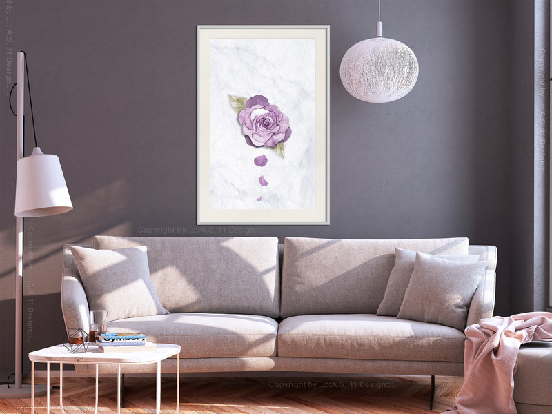 Poster - He Loves Me, He Loves Me Not...  - wit passepartout