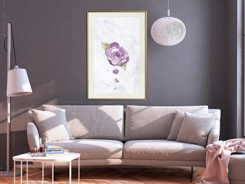 Poster - He Loves Me, He Loves Me Not...  - goud passepartout
