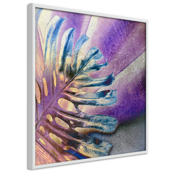 Poster - Multicoloured Leaf  - wit