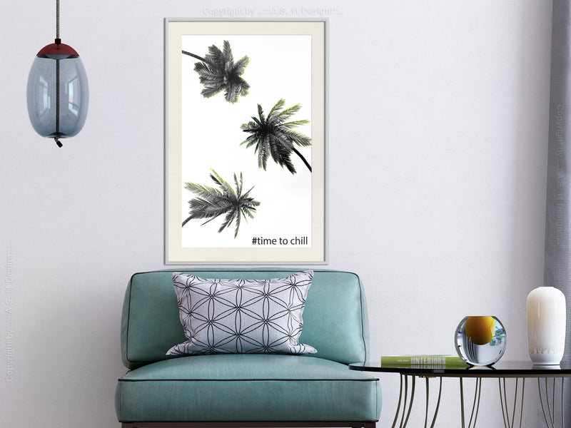 Poster - Holidays in the South  - wit passepartout
