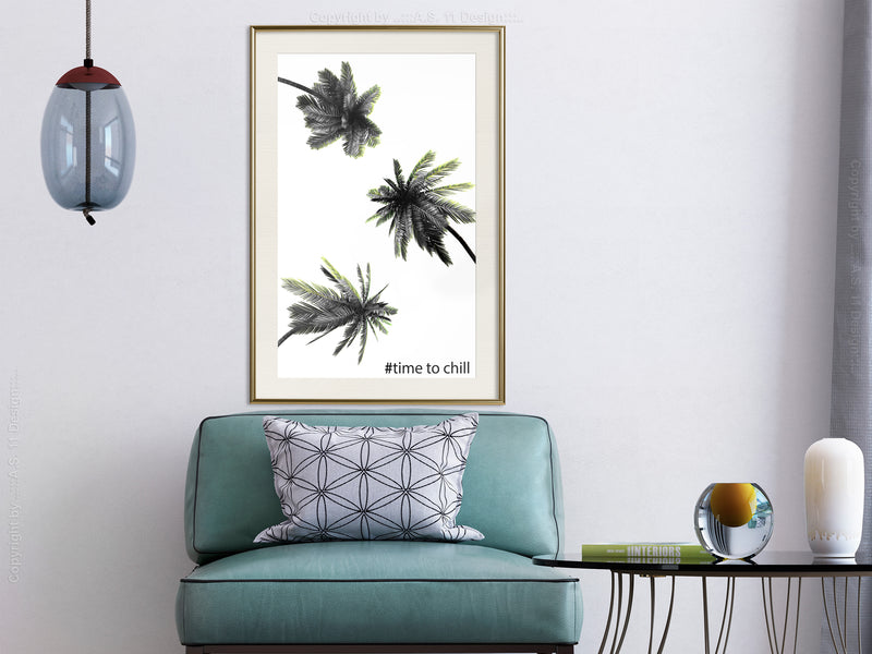 Poster - Holidays in the South  - goud passepartout