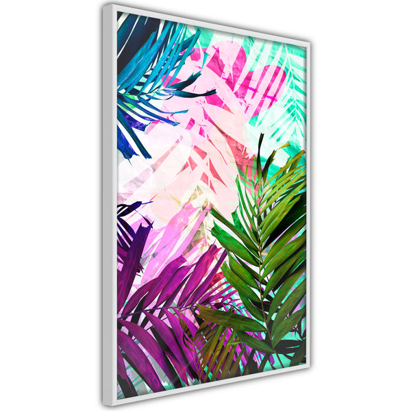 Poster - Vibrant Jungle  - wit