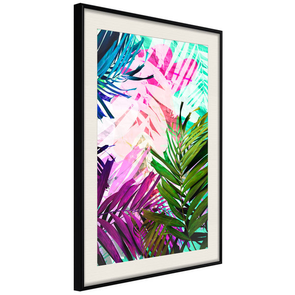 Poster - Vibrant Jungle  - zwart passepartout