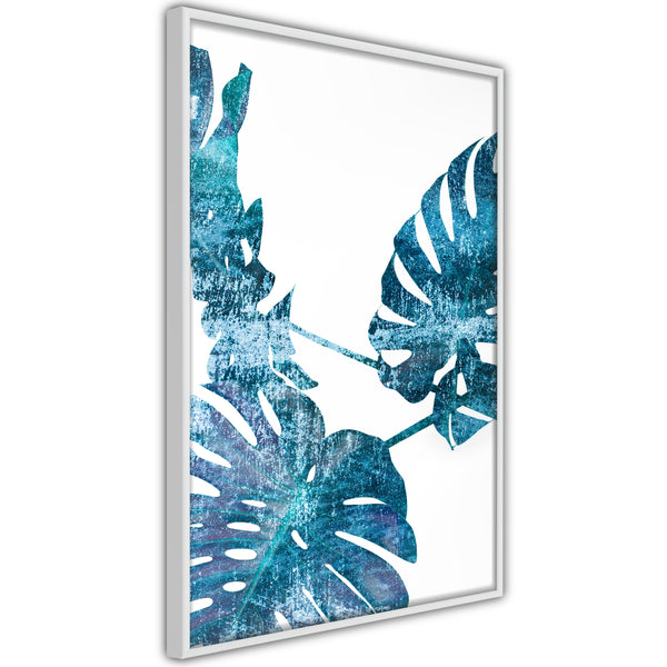 Poster - Sapphire Monstera  - wit