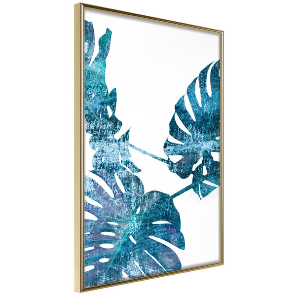 Poster - Sapphire Monstera  - goud