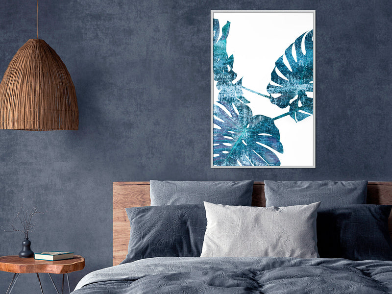 Poster - Sapphire Monstera  - wit