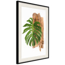 Poster - Leafy Etude  - zwart passepartout