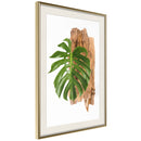 Poster - Leafy Etude  - goud passepartout