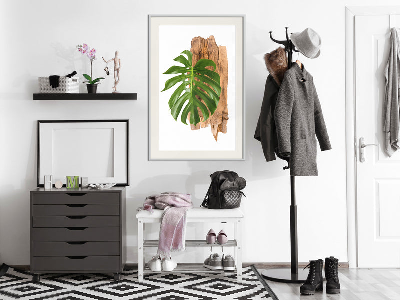 Poster - Leafy Etude  - wit passepartout