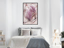 Poster - Magnolia on Marble Background  - zwart