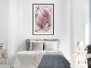 Poster - Magnolia on Marble Background  - zwart passepartout