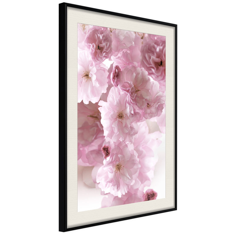 Poster - Path Paved with Flowers  - zwart passepartout