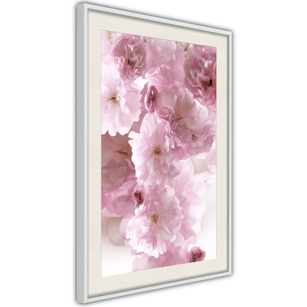 Poster - Path Paved with Flowers  - wit passepartout