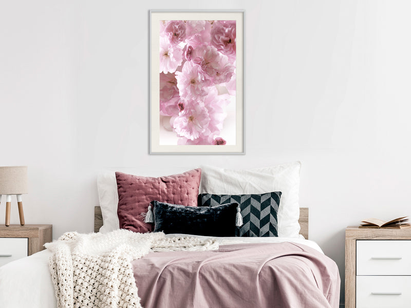 Poster - Path Paved with Flowers  - wit passepartout