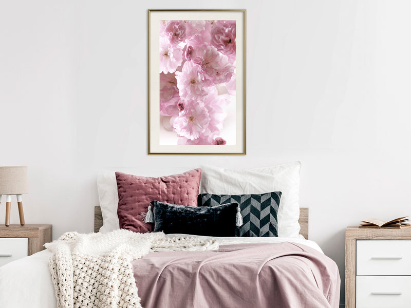 Poster - Path Paved with Flowers  - goud passepartout