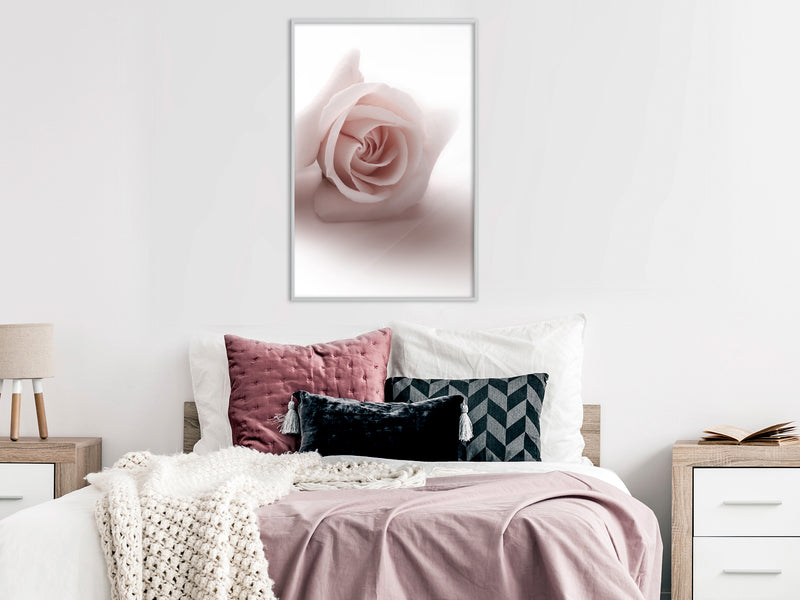 Poster - Subtle Flower  - wit