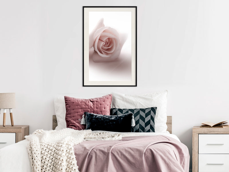 Poster - Subtle Flower  - zwart passepartout