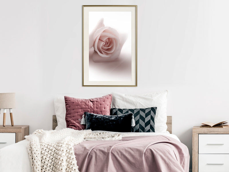 Poster - Subtle Flower  - goud passepartout