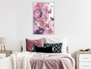 Poster - Pink Bouquet  - wit