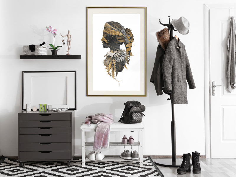 Poster - Forest Witch  - goud passepartout