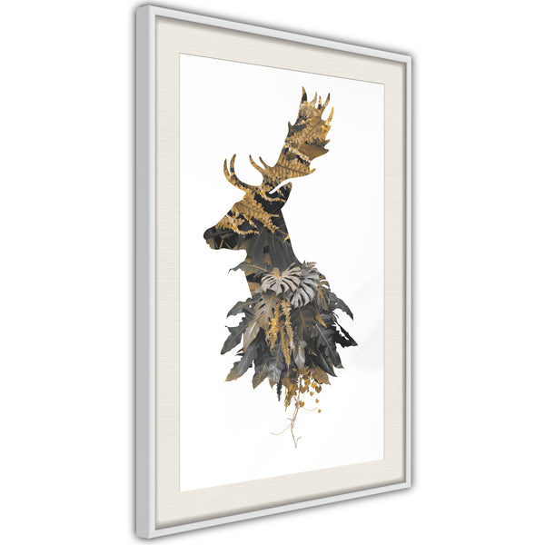 Poster - King of the Forest  - wit passepartout