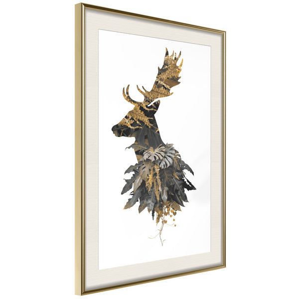Poster - King of the Forest  - goud passepartout