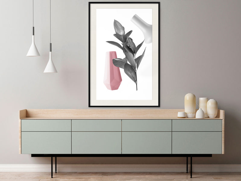 Poster - Floral Alchemy I  - zwart passepartout