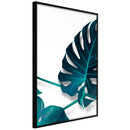 Poster - Turquoise Monstera I  - zwart