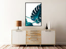 Poster - Turquoise Monstera I  - zwart