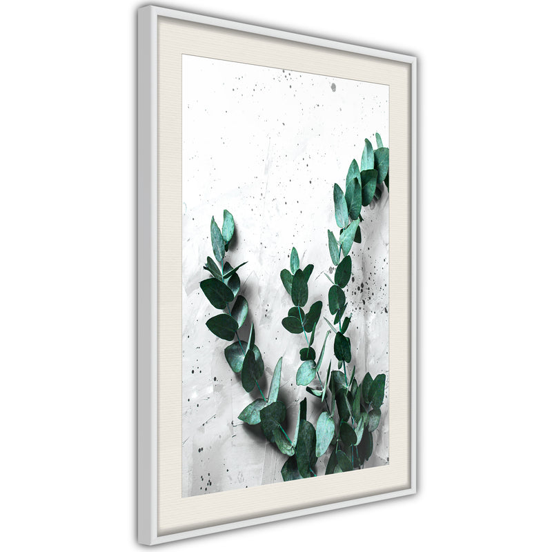 Poster - Green Element  - wit passepartout