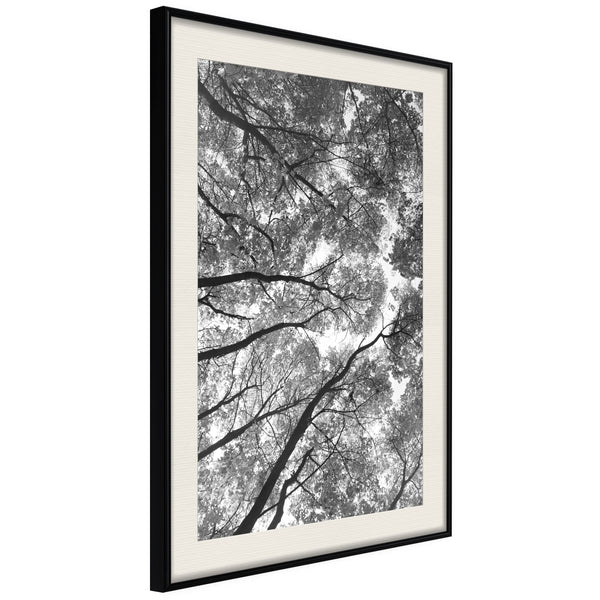 Poster - Lying on the Grass  - zwart passepartout