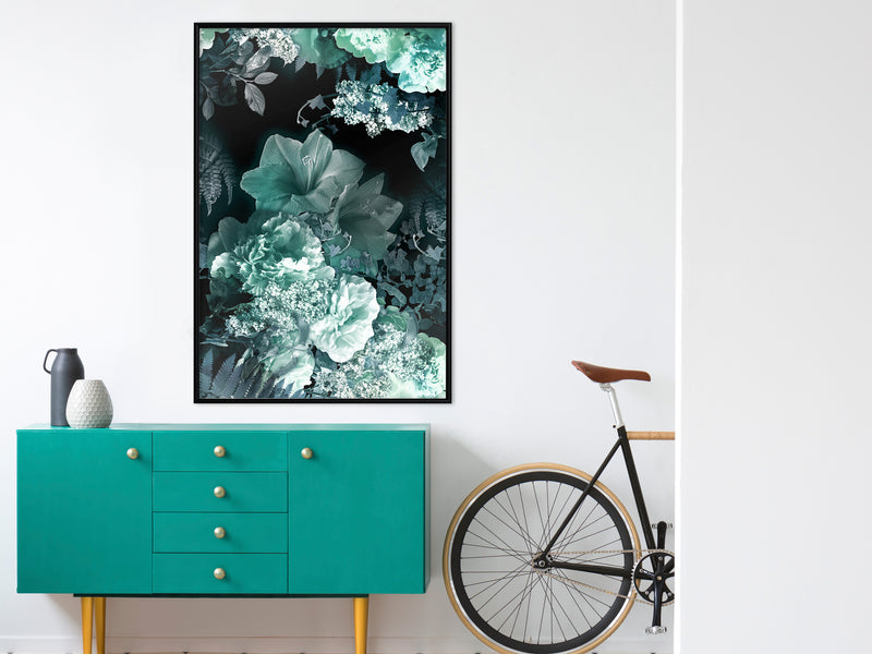 Poster - Frosty Bouquet  - zwart