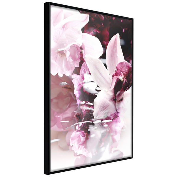 Poster - Flowers on the Water  - zwart