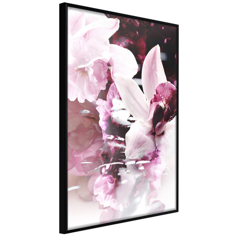 Poster - Flowers on the Water  - zwart