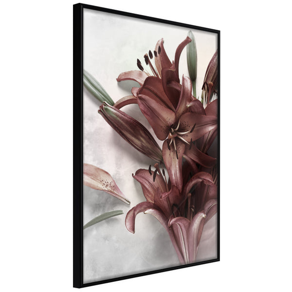 Poster - Burgundy Solace  - zwart