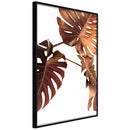 Poster - Copper Monstera  - zwart