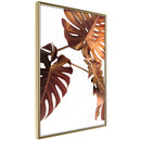 Poster - Copper Monstera  - goud