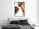 Poster - Copper Monstera  - zwart