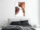 Poster - Copper Monstera  - wit