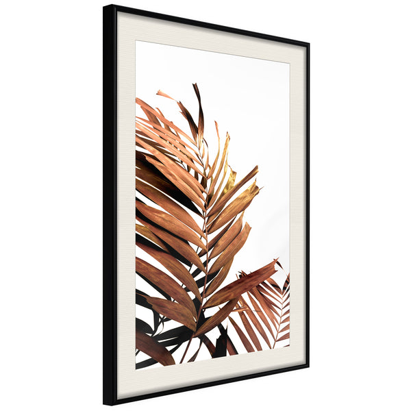 Poster - Copper Palm  - zwart passepartout