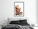 Poster - Copper Palm  - zwart passepartout