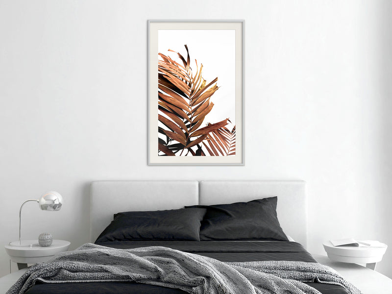 Poster - Copper Palm  - wit passepartout
