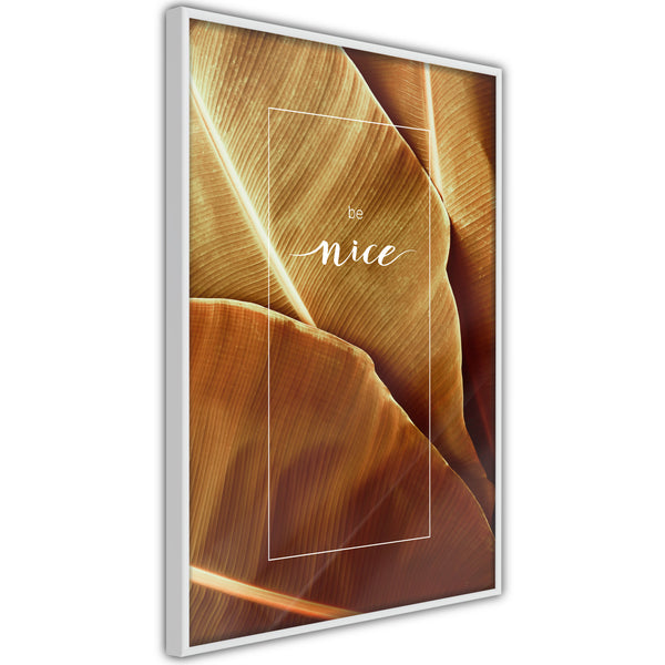 Poster - Banana Leaves with a Message (Sepia)  - wit