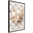 Poster - Lilies on Leather Upholstery  - zwart