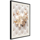 Poster - Lilies on Leather Upholstery  - zwart passepartout