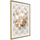 Poster - Lilies on Leather Upholstery  - goud passepartout