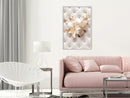 Poster - Lilies on Leather Upholstery  - wit