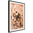 Poster - Drops on Dandelion  - zwart passepartout
