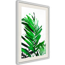 Poster - Emerald Palm  - wit passepartout